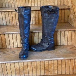 Madden girl brown knew high boots size 7.5